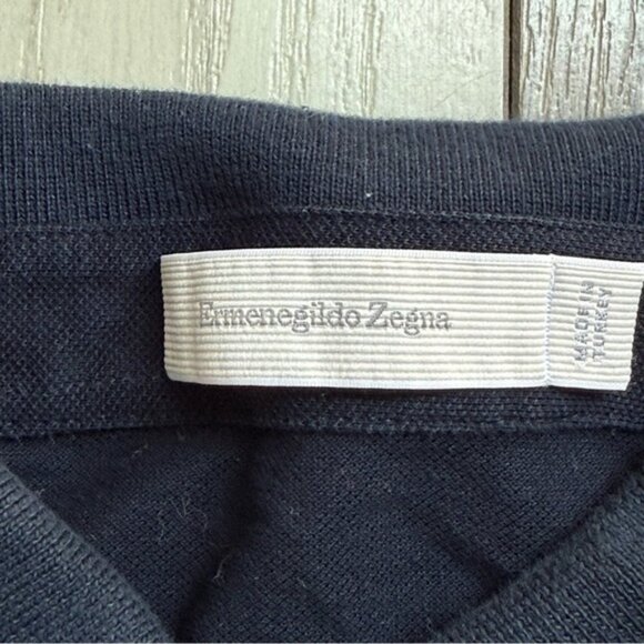 Ermenegildo Zegna Black Long Sleeve Polo Shirt - Picture 3 of 6